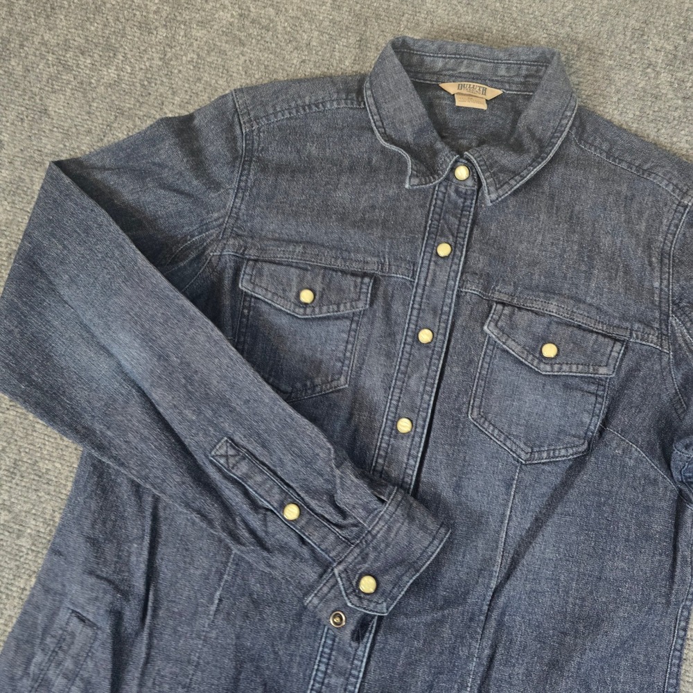 Duluth Trading Co Denim Long Sleeve Shirt Dress